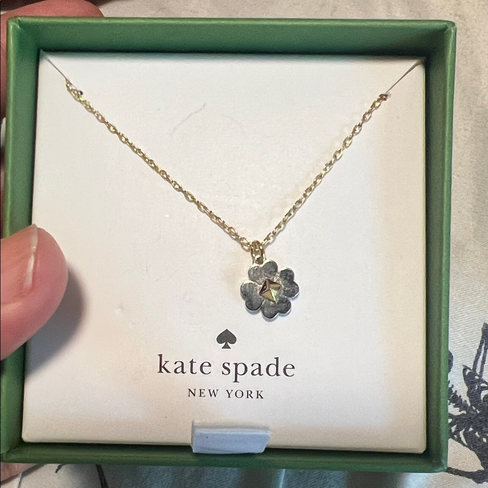 Kate Spade Gold and Silver Floral Necklace